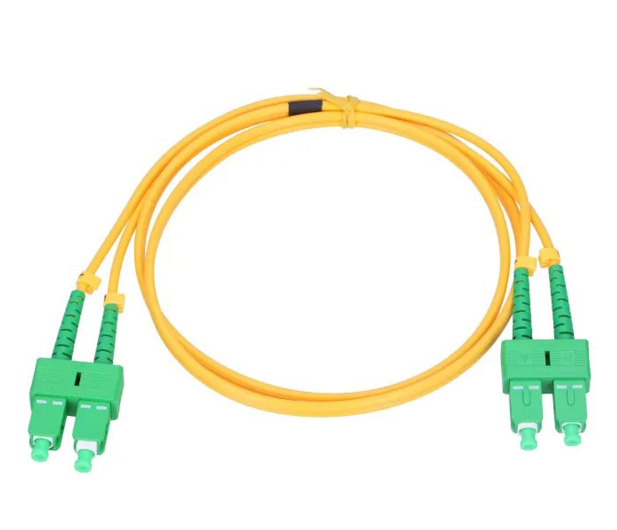 ExtraLink SC/APC-SC/APC Patchcord Jednomodowy Duplex G652D PVC 3mm 2m - 1543624 - zdjęcie